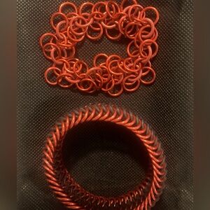 Handmade Chain and Rubber Bracelets
